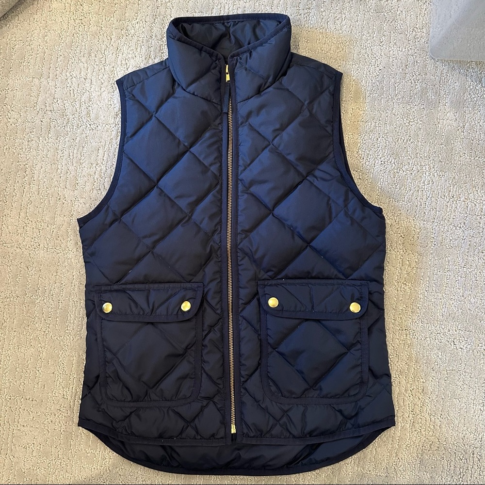 Navy J.Crew Excursion Quilted Vest
